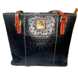 Dooney & Bourke Ostrich Lexington Shoulder Bag, Black